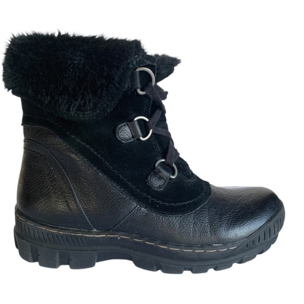 Bare Traps Dagney Faux Fur Black Snow Boots Bootie‎ Sz 6.5 M